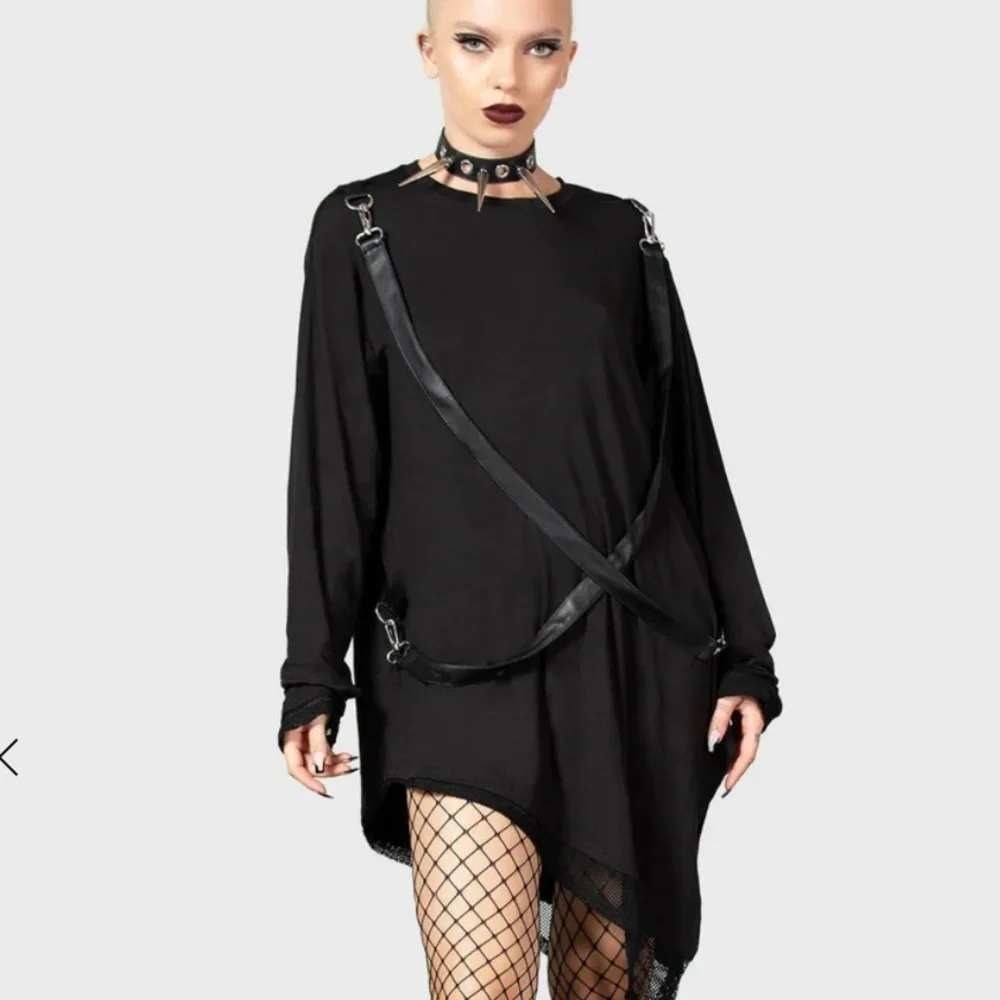 Killstar‎ unisex black zombie clown top asymmetrical